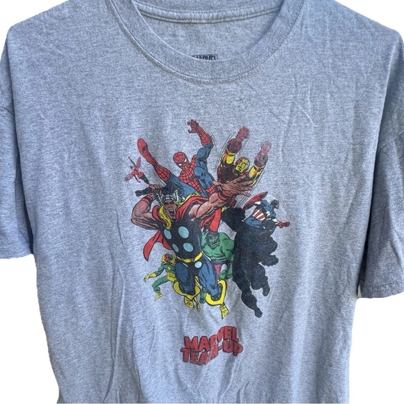 VTG Y2K Marvel Comics Team-Up Group Graphic Tee Adult T-Shirt Mens XL Cotton - Picture 4 of 7